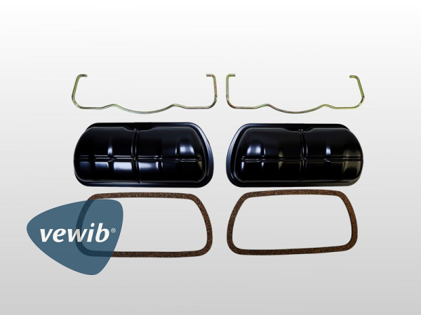 VEWIB Ventildeckel + Dichtung + Spannbügel Typ1 Zylinderkopf VW Käfer Bus T1 T2 Karmann Ghia T3 WBX 113101475B 1200/1300/1500/1600 34-50 PS